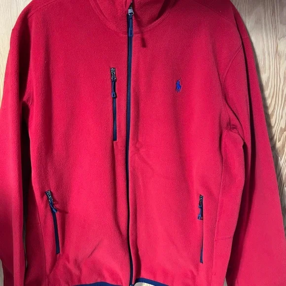 Men’s Ralph Lauren Red Fleece Large Performance Jacket - Picture 1 of 9
